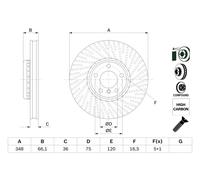 Discofreno 0 986 479 E18 BOSCH per BMW
