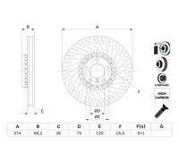 Discofreno 0 986 479 E63 BOSCH per BMW