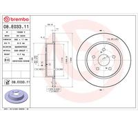 Discofreno 08.E033.11 BREMBO per TOYOTA