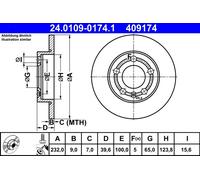 Discofreno 24.0109-0174.1 ATE per VW