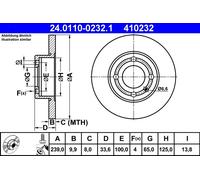 Discofreno 24.0110-0232.1 ATE per VW SEAT