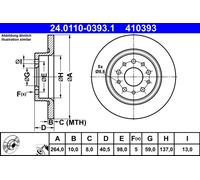 Discofreno 24.0110-0393.1 ATE per FIAT