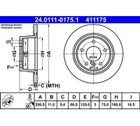 Discofreno 24.0111-0175.1 ATE per BMW