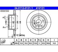 Discofreno 24.0112-0131.1 ATE per OPEL