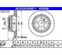 Discofreno 24.0120-0240.1 ATE per BMW