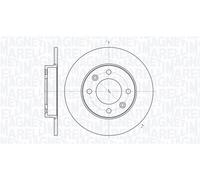 MAGNETI MARELLI disco freno 361302040111 pieno diametro 247 spessore 9 mm 4 fori