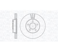 Magneti Marelli Disco freno MBD0136 361302040136 per Ford Focus C‑Max Coppia 2 pezzi
