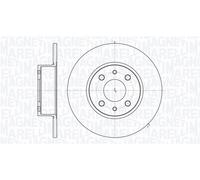 MAGNETI MARELLI 361302040187 - Disco freno singolo posteriore pieno