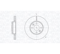 Magneti Marelli Disco freno 361302040632 anteriore ventilato per Dacia/Mercedes-Benz