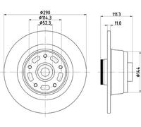 HELLA 8DD 355 133-311 Disco freno