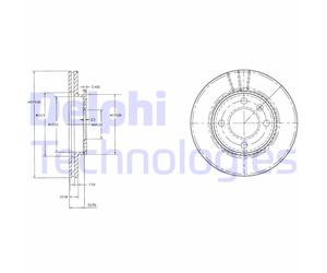 Discofreno BG2109 DELPHI per VW AUDI SEAT