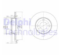 Discofreno BG2215 DELPHI per AUDI