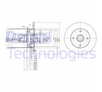 Discofreno BG2389 DELPHI per VW SEAT
