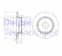 Discofreno BG2510 DELPHI per MERCEDES-BENZ