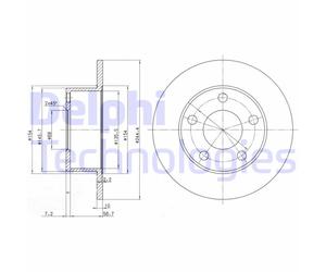 Discofreno BG2746 DELPHI per VW AUDI SKODA