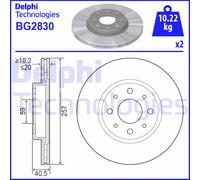 Discofreno BG2830 DELPHI per FIAT LANCIA ALFA ROMEO