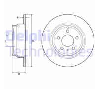 Discofreno BG2842 DELPHI per VOLVO VOLVO