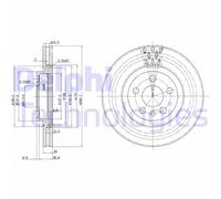 Discofreno BG2844 DELPHI per FIAT LANCIA CITROËN PEUGEOT