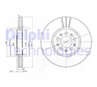 Discofreno BG3035C DELPHI per VW AUDI SEAT SKODA