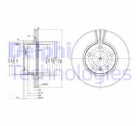 Delphi Disco freno BG3043 ventilato anteriore per BMW