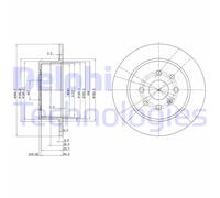 Discofreno BG3141 DELPHI per OPEL