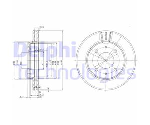 Discofreno BG3202 DELPHI per VOLVO MITSUBISHI MITSUBISHI VOLVO