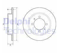 Discofreno BG3203 DELPHI per VOLVO MITSUBISHI MITSUBISHI VOLVO