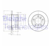 Discofreno BG3237 DELPHI per VW MERCEDES-BENZ