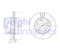 Discofreno BG3240C DELPHI per MERCEDES-BENZ