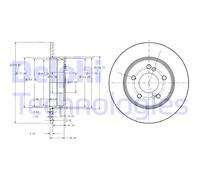 DELPHI BG3326C Disco freno