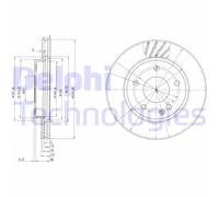 Discofreno BG3395 DELPHI per MERCEDES-BENZ