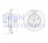 Discofreno BG3396 DELPHI per MERCEDES-BENZ CHRYSLER