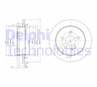 Discofreno BG3398 DELPHI per MERCEDES-BENZ