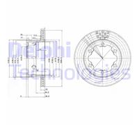Discofreno BG3399 DELPHI per VW MERCEDES-BENZ
