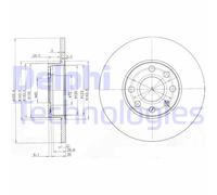 Discofreno BG3402 DELPHI per OPEL