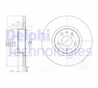 Discofreno BG3420 DELPHI per ALFA ROMEO