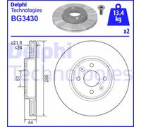 Discofreno BG3430 DELPHI per RENAULT DACIA