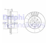 Delphi BG3519 Freno a disco