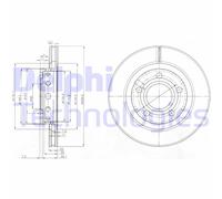 Discofreno BG3525 DELPHI per AUDI