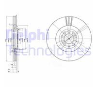 Discofreno BG3528 DELPHI per VW AUDI SEAT SKODA