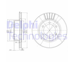 Discofreno BG3535 DELPHI per TOYOTA