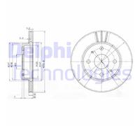 Discofreno BG3555 DELPHI per DAIHATSU SUBARU