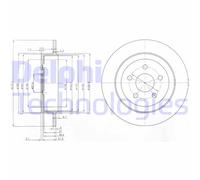 Discofreno BG3593 DELPHI per CHRYSLER DODGE