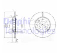 Discofreno BG3658 DELPHI per VW AUDI
