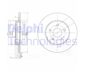 Discofreno BG3663C DELPHI per FORD JAGUAR