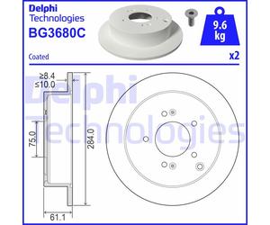 Discofreno BG3680C DELPHI per HYUNDAI KIA