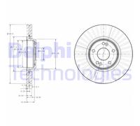 DELPHI BG3688 Disco freno
