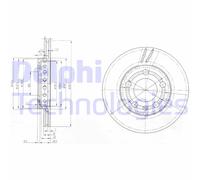 Discofreno BG3695 DELPHI per VW SKODA