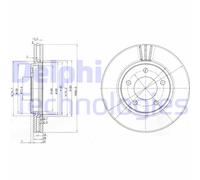 Discofreno BG3715 DELPHI per CHRYSLER DODGE