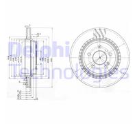 Discofreno BG3726 DELPHI per MERCEDES-BENZ CHRYSLER